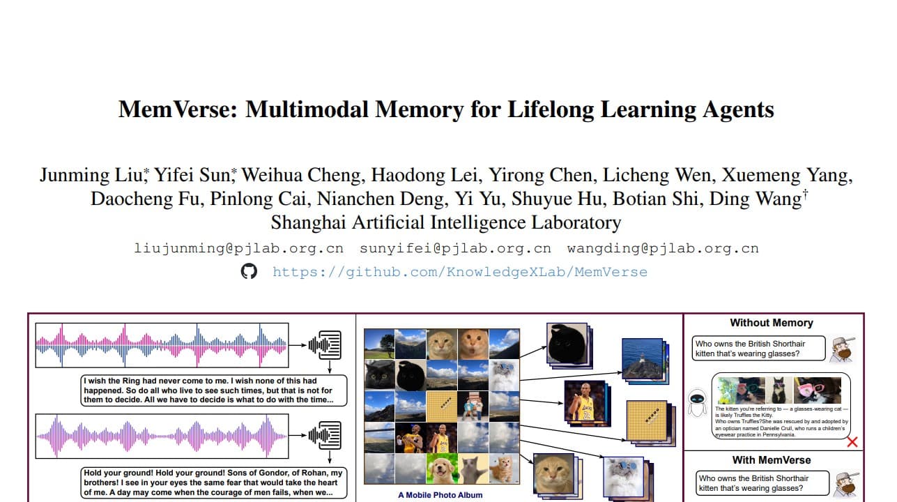 MemVerse: Multimodal Memory và con đường hướng tới Lifelong Learning Agents